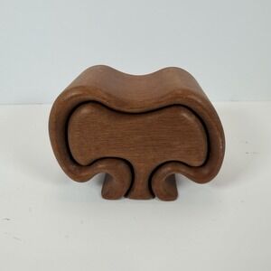 Vintage Fred Marilyn Buss French Walnut Wood Tree Logo Box From California